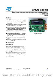 STEVAL-ISB012V1 datasheet pdf ST Microelectronics