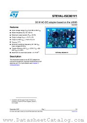 STEVAL-ISC001V1 datasheet pdf ST Microelectronics