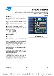 STEVAL-ISQ007V1 datasheet pdf ST Microelectronics