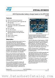 STEVAL-ISV005V2 datasheet pdf ST Microelectronics