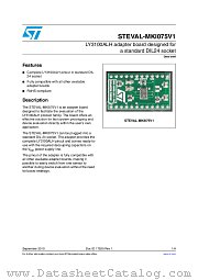 STEVAL-MKI075V1 datasheet pdf ST Microelectronics