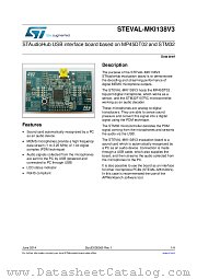 STEVAL-MKI138V3 datasheet pdf ST Microelectronics