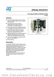 STEVAL-PCC015V1 datasheet pdf ST Microelectronics
