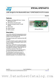STEVAL-SPBT4ATV3 datasheet pdf ST Microelectronics