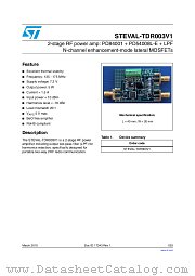 STEVAL-TDR003V1 datasheet pdf ST Microelectronics