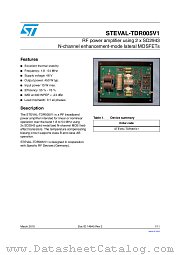 STEVAL-TDR005V1 datasheet pdf ST Microelectronics