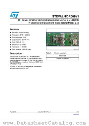 STEVAL-TDR009V1 datasheet pdf ST Microelectronics