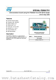 STEVAL-TDR017V1 datasheet pdf ST Microelectronics