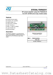 STEVAL-TDR022V1 datasheet pdf ST Microelectronics