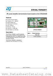 STEVAL-TDR028V1 datasheet pdf ST Microelectronics