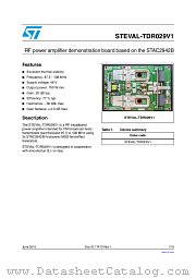 STEVAL-TDR029V1 datasheet pdf ST Microelectronics