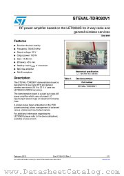 STEVAL-TDR030V1 datasheet pdf ST Microelectronics