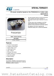 STEVAL-TDR032V1 datasheet pdf ST Microelectronics