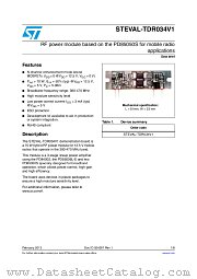 STEVAL-TDR034V1 datasheet pdf ST Microelectronics