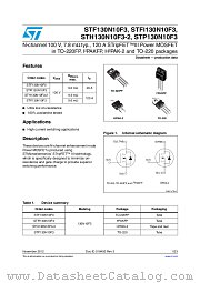 STF130N10F3 datasheet pdf ST Microelectronics