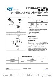 STP6N60M2 datasheet pdf ST Microelectronics