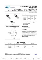 STF6N65M2 datasheet pdf ST Microelectronics