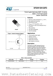 STGW15H120F2 datasheet pdf ST Microelectronics