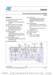 STI5107GBB datasheet pdf ST Microelectronics
