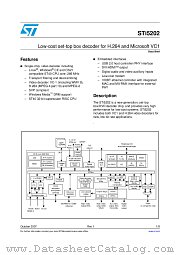 STI5202FUD datasheet pdf ST Microelectronics