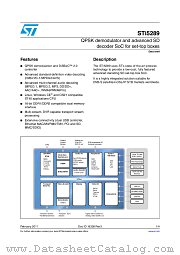 STi5289 datasheet pdf ST Microelectronics