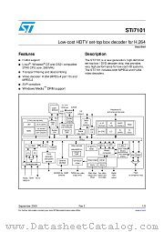 STI7101YWD datasheet pdf ST Microelectronics