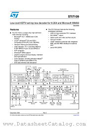 STI7109FWC datasheet pdf ST Microelectronics