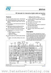 STI7141BBWB datasheet pdf ST Microelectronics
