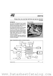STI7710ZUD datasheet pdf ST Microelectronics