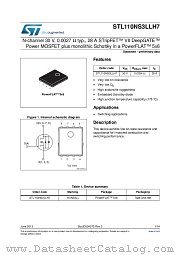 STL110NS3LLH7 datasheet pdf ST Microelectronics