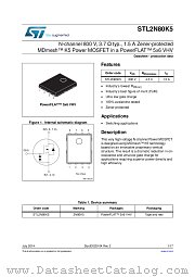STL2N80K5 datasheet pdf ST Microelectronics