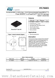 STL7N80K5 datasheet pdf ST Microelectronics