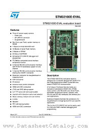 STM32100E-EVAL datasheet pdf ST Microelectronics