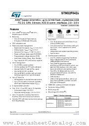STM32F042C6U7 datasheet pdf ST Microelectronics