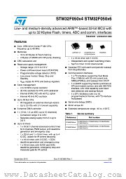 STM32F050C4T6 datasheet pdf ST Microelectronics