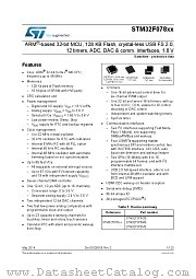 STM32F078VBT6 datasheet pdf ST Microelectronics