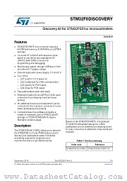 STM32F0DISCOVERY datasheet pdf ST Microelectronics