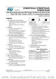 STM32F103RET6 datasheet pdf ST Microelectronics