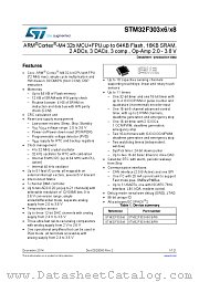 STM32F303C8T6 datasheet pdf ST Microelectronics