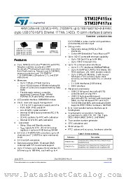 STM32F417IGH6 datasheet pdf ST Microelectronics