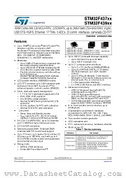 STM32F437II datasheet pdf ST Microelectronics