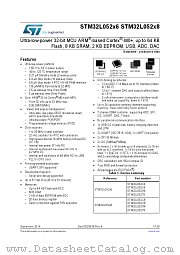 STM32L052K8T7 datasheet pdf ST Microelectronics
