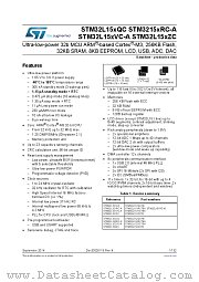 STM32L151VCT6ATR datasheet pdf ST Microelectronics