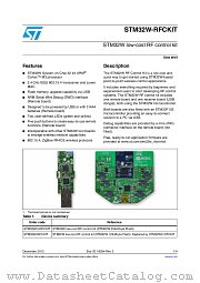 STM32W-RFCKIT datasheet pdf ST Microelectronics