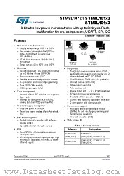 STM8L101G2U6TR datasheet pdf ST Microelectronics
