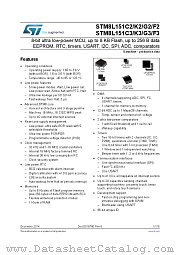 STM8L151C3T3 datasheet pdf ST Microelectronics