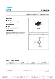 STN0214 datasheet pdf ST Microelectronics