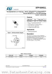 STP105N3LL datasheet pdf ST Microelectronics