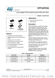 STP16CPC26 datasheet pdf ST Microelectronics