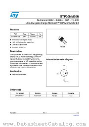 STP30NM30N datasheet pdf ST Microelectronics